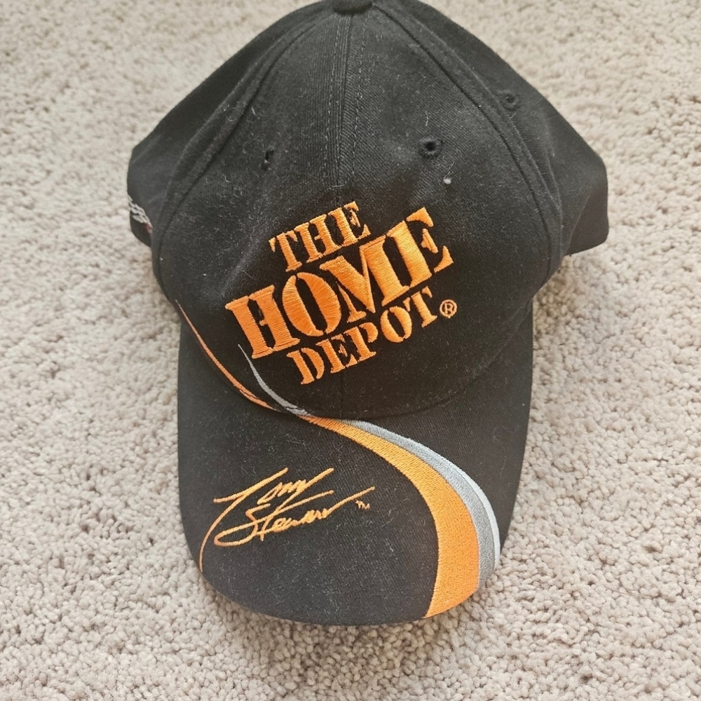 Vintage 90s Snapback Hat NASCAR The Home Depot 20 Tony Stewart Joe Gibbs Racing